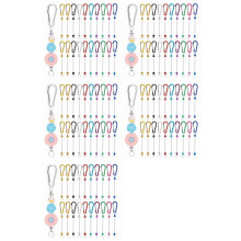 100Pcs Beadable Keychain Bars,Colorful Blank Bead Keychain Bulk Metal Beadable Keychain Bars B