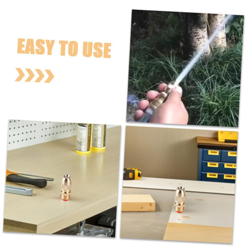 2pcs Garden Hose Spray Nozzle Kit, Adjustable Copper Misting Nozzle with Fine Mist and Wide Coverage 2