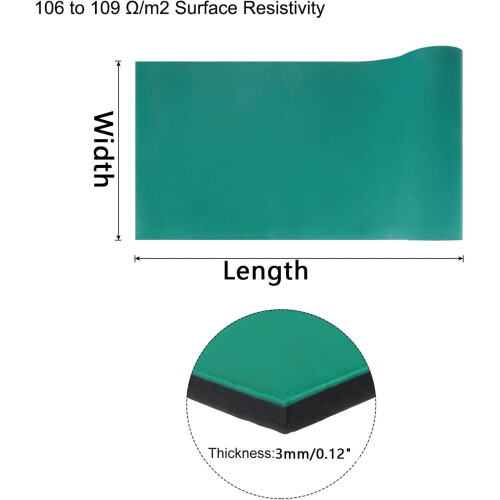Anti Static Mat 90x100cm Heat Resistant ESD Safe Soldering Workbench Mat for Electronics 1
