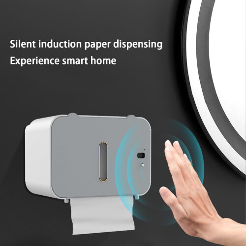 Automatic Touchless Toilet Paper Dispenser with Smart Motion Sensor, USB Rechargeable, Wall Mounted Yellow 1
