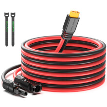 Solar Extension Cable 20Ft 12AWG XT60 Adapter for Solar Panel to LiFePO4 Battery RV Generator
