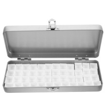 Leere Aquarellpalette Silber Mit , Kompakt, Tragbar, DIY