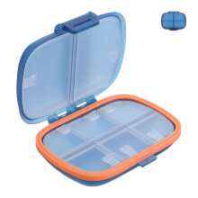-Tablettenbox, 7 Fächer, Kunststoff, Transparentes