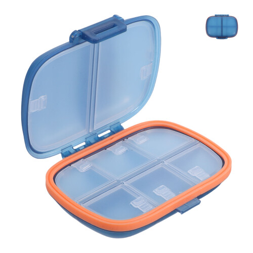 -Tablettenbox, 7 Fächer, Kunststoff, Transparentes