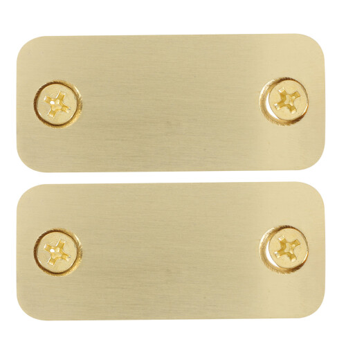 2Sets Türlochabdeckplatte Gold Eckig Verstärker