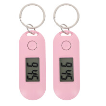2St Stille Roze Elektronische Sleutelhanger ABS Mini Outdoor