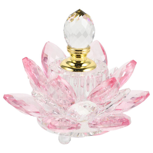 Kristallflasche Mit Lotusblume, Rosa Duftspender, Nachfüllbar