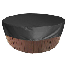 Round Hot Tub Cover 210x30cm Waterproof UV Resistant Spa Protector with Adjustable Drawstring for Outdoor Use