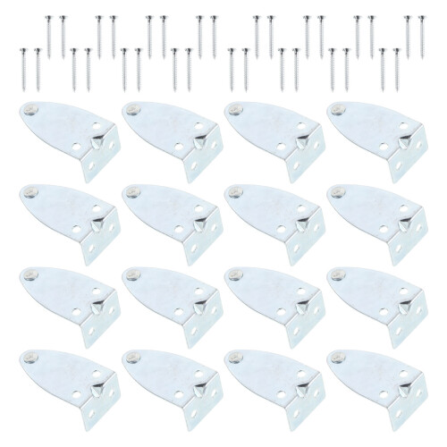 16Pcs Metal Curtain Fixators Silver for Blinds Bottom Rail Hold Clips