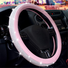 Splendido coprivolante con strass di cristallo scintillanti, in pelle PU di alta qualità, universale per ragazze e donne | Alte prestazioni |