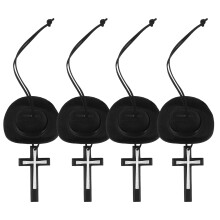 4Pièces Ornement Croix Western Mini Chapeau En