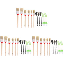 3Sets Wit Auto Reinigingsborstel Set Comfortabel Voor Interieur Detail