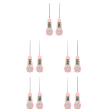 10Pièces Thermomètres Instantanés Digitaux Rose Abs+acier Inoxydable