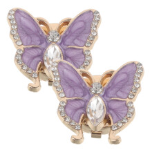 2Pièces Boutons Manchette Clip Violet Pour