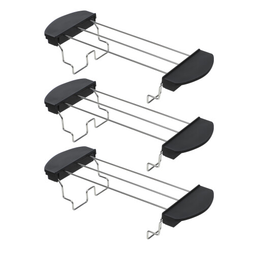 3Pcs Stainless Steel Toast Bread Rack with Non-Slip Handle for Kitchen
