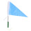 Small Telescoping Flag Pole with Blue Tour Guide Flag 1