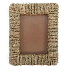 Rustic Brown Woven Photo Frame Boho Family Portrait Display