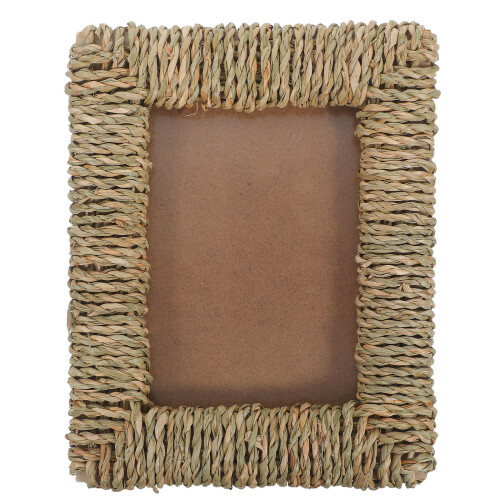 Rustic Brown Woven Photo Frame Boho Family Portrait Display