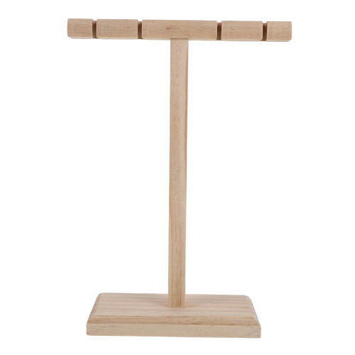 Support Casque Bois Beige Stable Pour Bureau Camping