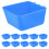12Pcs Blue Pe Plastic Cage Feeders Hanging Bowls for Multi-Pet Use 1