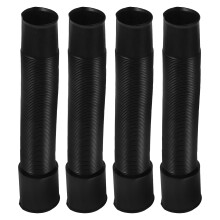 4Pcs Black Flexible Air Duct Hose for Car Ac with Adjustable Length
