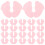 Décorations Table Baptême Rose Confettis Empreinte Bébé 1