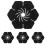 4Pcs Universal Black PVC Wiper Hole Covers Car Windshield Protector 1