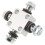 Silver Motorcycle Brake Line 4-Way Tee Aluminum Hydraulic Coupling 1