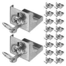 20Pcs Stainless Steel Curtain Track End Caps for Window Drapes Silver