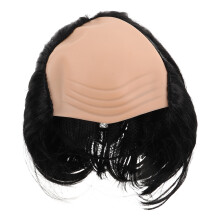 Black Synthetic Balding Wig for Men Realistic Old Bald Cap Costume