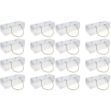 16Pcs Compact White Cake Containers for Rolls and Baked Goods