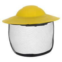 Yellow Breathable Mesh Face Shield for Gardening and Cutting Work