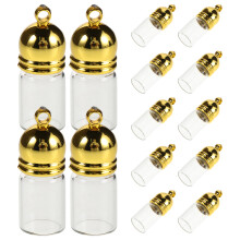 12Pcs Mini Glass Perfume Bottle Pendants for Jewelry and Travel Decor