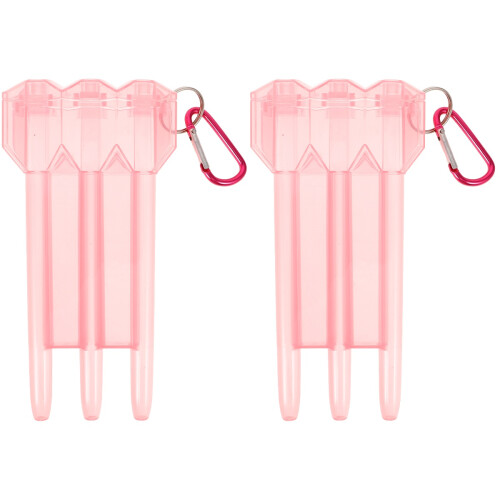 2Pcs Lightweight Pink Hard Shell Dart Case Portable Storage Container