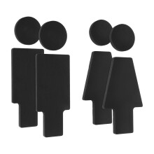 1Set Premium Pinewood Men and Women Toilet Sign Rustic Washroom Plaque