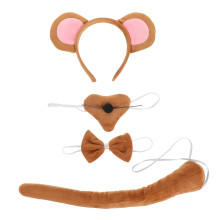 1Set Kinder Mauseohren Kostümset Mit Stoff Stirnband Und