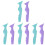 8Pcs Multi-Angle Silicone Eyeliner Stencils Aid for Precise Eye Makeup 1