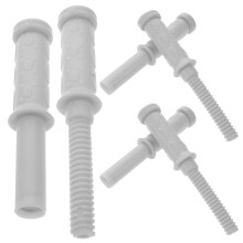 3Pairs Silver Plastic Horse Rocking Handles Heavy Duty Outdoor Grip