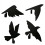 Adhesive Mount Hook Featuring Artistic Bird Designs Fit Any-B 7