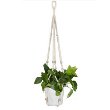Portavaso artigianale in macramè, decorazione boho per la casa con corda di cotone intrecciata a mano, regalo insolito per gli amanti delle piante