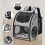 Ventilated Pet Journey Bag With Wide View And Comfortable-Gray 3