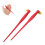 2Pcs Metal Plastic Calligraphy Pen Holders Dark Red Comfortable Grip 4