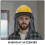 Navy Hard Hat Brim Sunshade with Mesh Visor and Reflective Strips 4