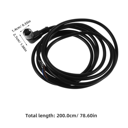 4 Pin Sensor Connector Aviation Cable Stable Connection Black 1