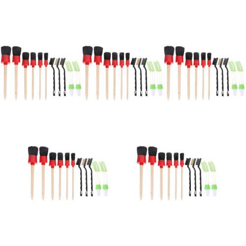 5Ensembles Ensemble Brosses Detailing Auto Noir Ergonomique Intérieur 1