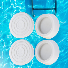 Pool Ladder Bumpers 1.9' Rubber Foot Caps Set of 4 for Inground Pool Liner Protection