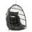 Hanging Egg Chair, Foldable PE Rattan with Cushion, Gray 1