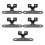 5Pcs Durable Black Alloy Car Backup Camera Mount Bracket Universal Fit 6