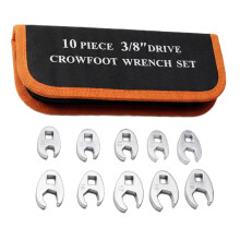 10Pcs 10mm To 19mm Crowfoot Wrench Set 3/8Inch Drive Spanner