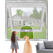 2X Adjustable Window Screen Replacement Kit with Zipper Opening,Keep Mosquitoes Out,Insect Protection for Household